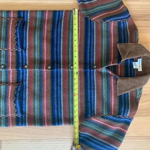 Robert Scott Striped Wool Jacket with Front Pockets, Size Large - Picture 4 of 6